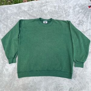 VTG Lee Heavyweight Crewneck Mens XL Blank Sweatshirt Made in USA Green Pullover